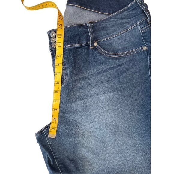 TORRID Cascade Blue Women's Dark Wash‎ Distressed Jegging Plus-Size 22R Stretch - Picture 10 of 13